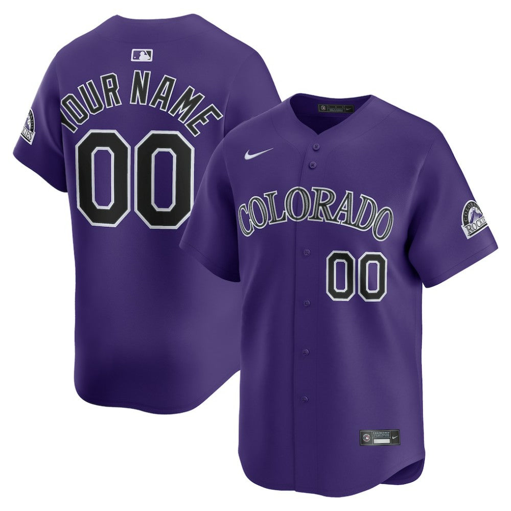 Colorado Rockies Alternate Limited Custom Jersey Purple