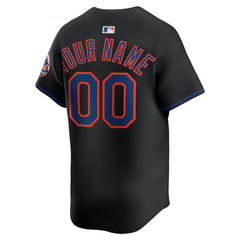 New York Mets Alternate Limited Custom Jersey Black