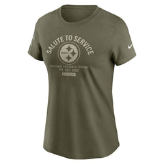 Pittsburgh Steelers Women's 2025 Salute to Service Sideline T-Shirt - Olive cheap