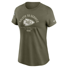 Kansas City Chiefs Women's 2025 Salute to Service Sideline T-Shirt - Olive discount