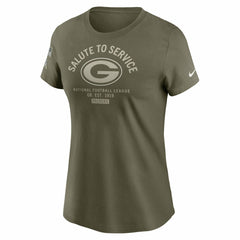 Green Bay Packers Women's 2025 Salute to Service Sideline T-Shirt - Olive on sale
