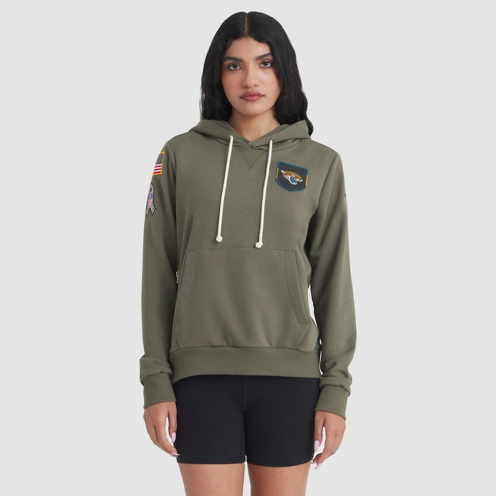 Jacksonville Jaguars Women's 2025 Salute to Service Sideline Standard Issue Dri-FIT Hoodie - Olive outlet