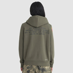 Los Angeles Rams Women's 2025 Salute to Service Sideline Standard Issue Dri-FIT Hoodie - Olive on sale