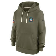 Miami Dolphins Women's 2025 Salute to Service Sideline Standard Issue Dri-FIT Hoodie - Olive on sale