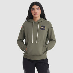 Baltimore Ravens Women's 2025 Salute to Service Sideline Standard Issue Dri-FIT Hoodie - Olive cheap