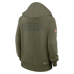 Pittsburgh Steelers Women's 2025 Salute to Service Sideline Standard Issue Dri-FIT Hoodie - Olive sale