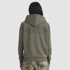 San Francisco 49ers Women's 2025 Salute to Service Sideline Standard Issue Dri-FIT Hoodie - Olive sale