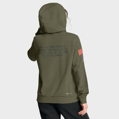 New England Patriots Women's 2025 Salute to Service Sideline Standard Issue Dri-FIT Hoodie - Olive sale
