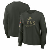 Detroit Lions Women's 2025 Salute to Service Sideline Dri-FIT Long Sleeve T-Shirt - Dark Green online