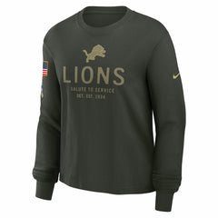 Detroit Lions Women's 2025 Salute to Service Sideline Dri-FIT Long Sleeve T-Shirt - Dark Green online