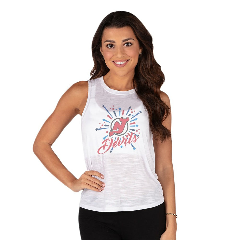 New Jersey Devils Concepts Sport Women's Infuse Knit Tank Top - White Jerseys