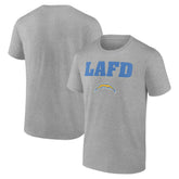 Los Angeles Chargers Unisex LAFD T-Shirt - Gray outlet