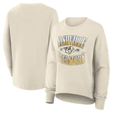 Nashville Predators Fanatics Women's Oversized Slice Pullover Sweatshirt - Cream Sweatshirts