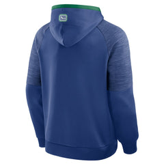Vancouver Canucks Fanatics Goaltender Defender Pullover Hoodie - Blue Hoodies