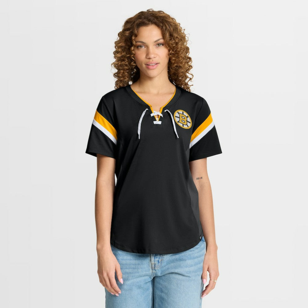 Boston Bruins Fanatics Women's Offside Athena T-Shirt - Black T-shirts