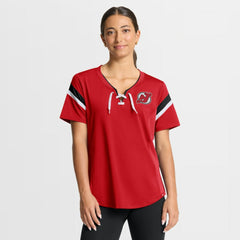 New Jersey Devils Fanatics Women's Offside Athena T-Shirt - Red T-shirts