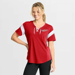 Detroit Red Wings Fanatics Women's Offside Athena T-Shirt - Red T-shirts