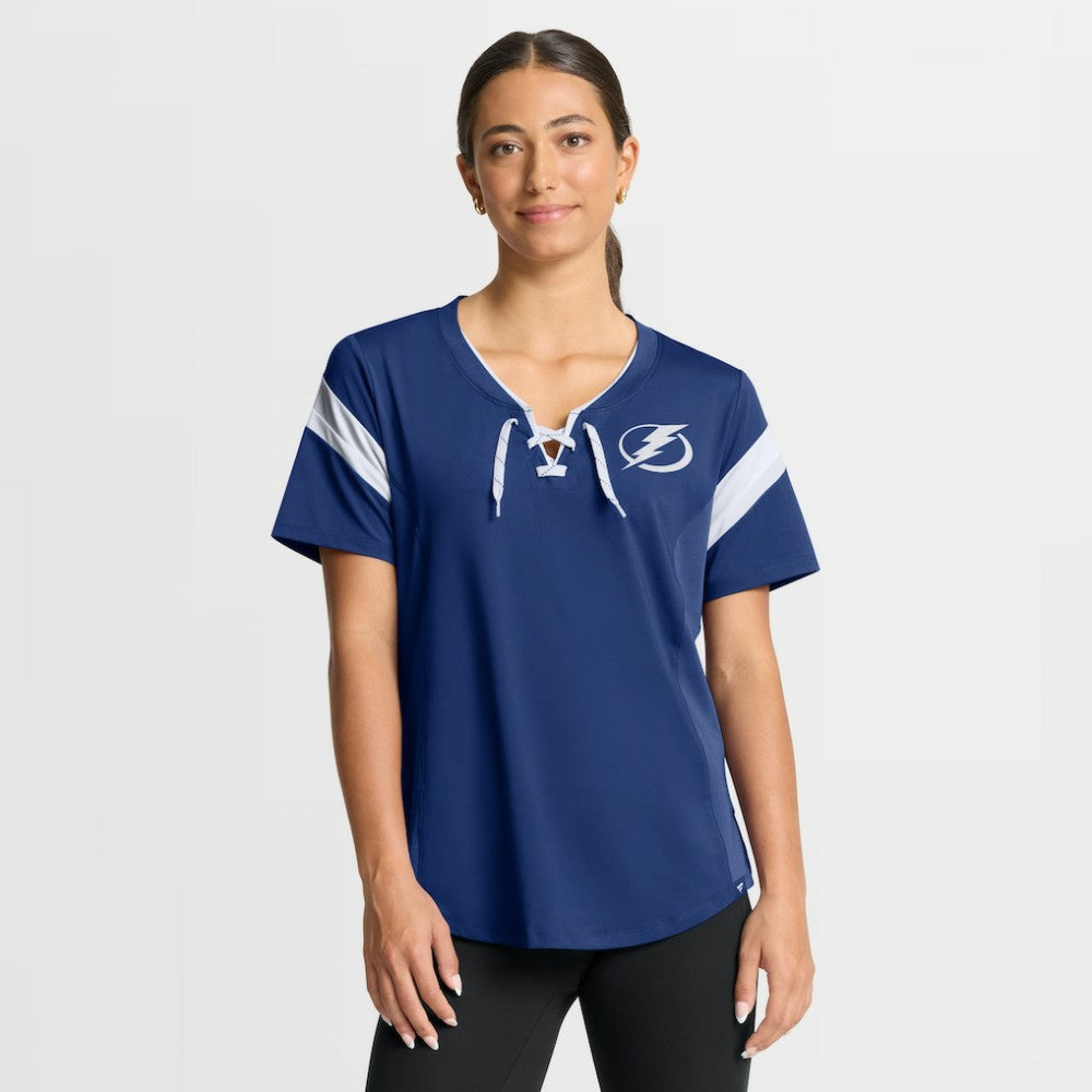 Tampa Bay Lightning Fanatics Women's Offside Athena T-Shirt - Blue T-shirts