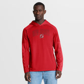 New Jersey Devils Fanatics Penalty Shot Long Sleeve Hoodie T-Shirt - Red T-shirts
