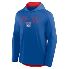New York Rangers Fanatics Penalty Shot Long Sleeve Hoodie T-Shirt - Blue T-shirts