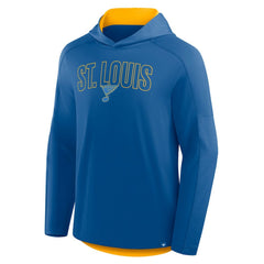 St. Louis Blues Fanatics Penalty Shot Long Sleeve Hoodie T-Shirt - Blue T-shirts