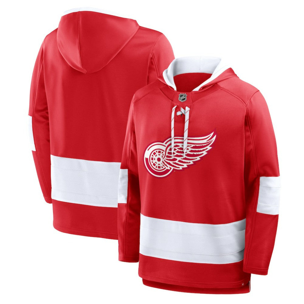 Detroit Red Wings Fanatics Prime Time Fleece Hoodie - Red Hoodies