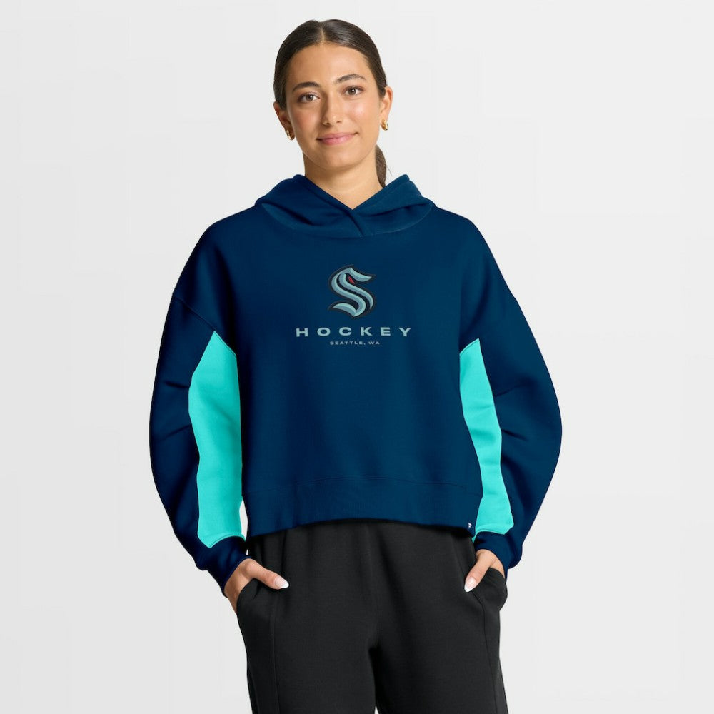Seattle Kraken Fanatics Women's Back Check Boxy Hoodie - Navy Hoodies