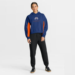 Edmonton Oilers Fanatics Women's Back Check Boxy Hoodie - Royal Hoodies