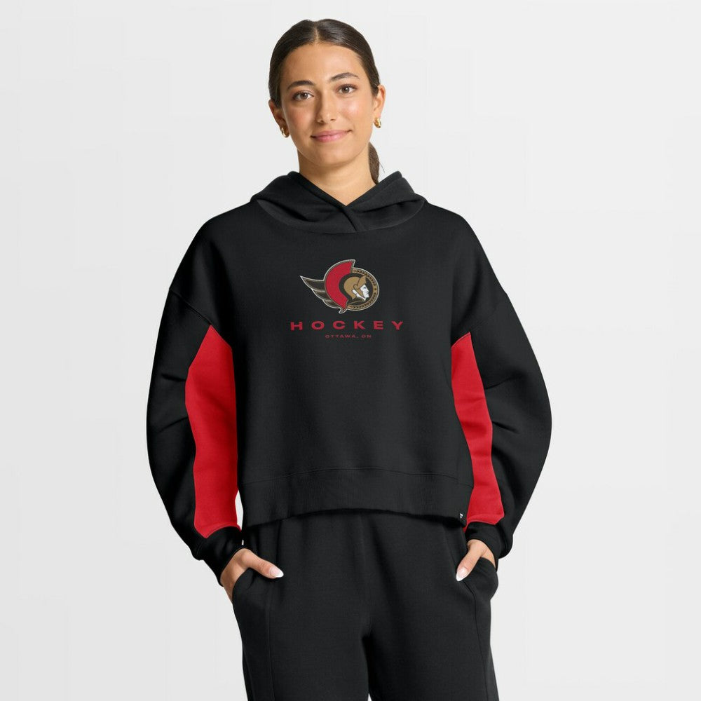 Ottawa Senators Fanatics Women's Back Check Boxy Hoodie - Black Hoodies
