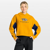 Nashville Predators Fanatics Women's Back Check Boxy Hoodie - Gold Hoodies