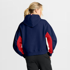 Columbus Blue Jackets Fanatics Women's Back Check Boxy Hoodie - Navy Hoodies