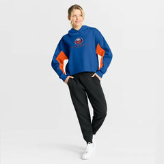 New York Islanders Fanatics Women's Back Check Boxy Hoodie - Royal Hoodies