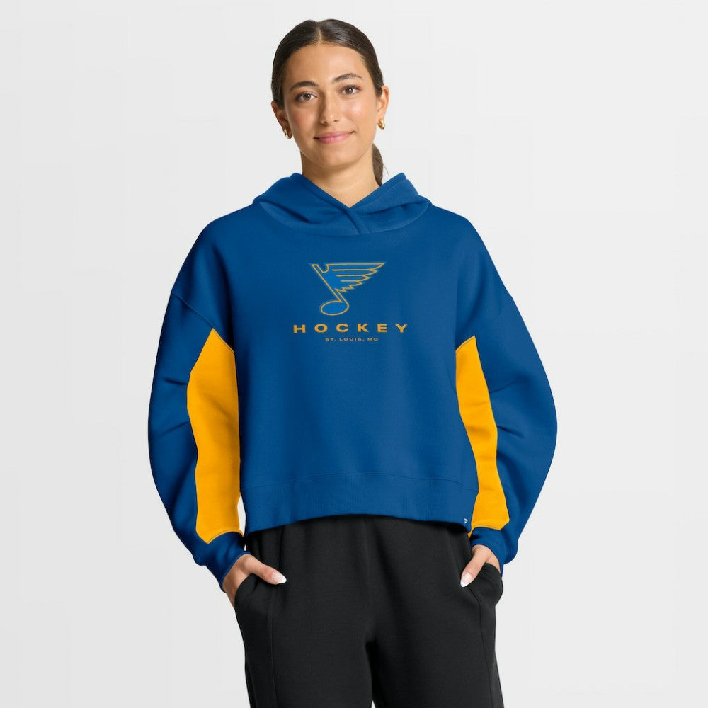 St. Louis Blues Fanatics Women's Back Check Boxy Hoodie - Blue Hoodies