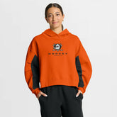 Anaheim Ducks Fanatics Women's Back Check Boxy Hoodie - Orange Hoodies