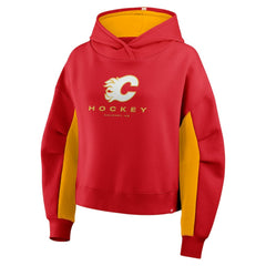 Calgary Flames Fanatics Women's Back Check Boxy Hoodie - Red Hoodies