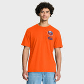 New York Islanders Fanatics Crash The Net Legacy T-Shirt - Orange T-shirts