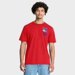 New York Rangers Fanatics Crash The Net Legacy T-Shirt - Red T-shirts