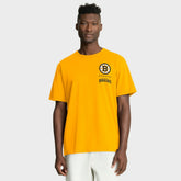 Boston Bruins Fanatics Crash The Net Legacy T-Shirt - Gold T-shirts
