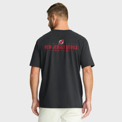 New Jersey Devils Fanatics Crash The Net Legacy T-Shirt - Black T-shirts