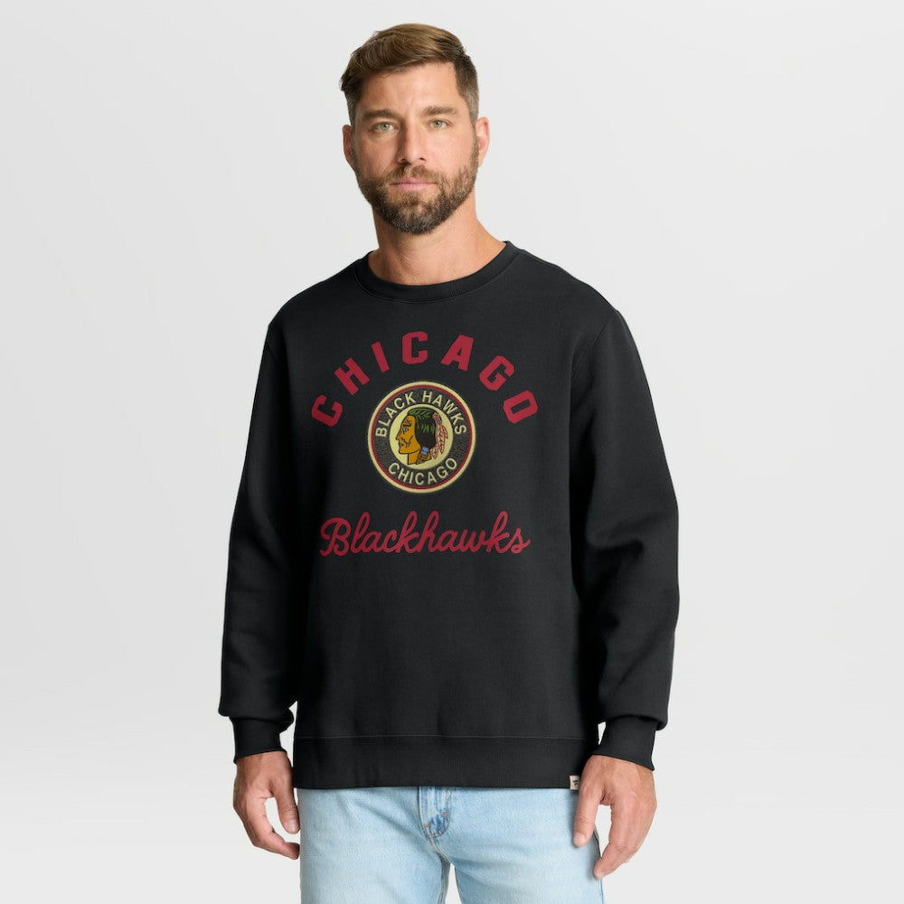 Chicago Blackhawks Fanatics Vintage Stickler Sweatshirt - Black Sweatshirts