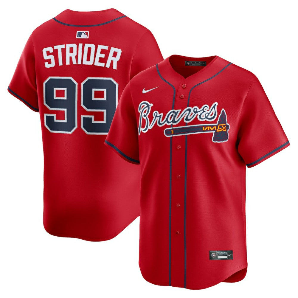 Spencer Strider Atlanta Braves Alternate Limited Player Jersey Red