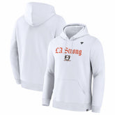 Anaheim Ducks Fanatics Unisex LA Strong Premium Fleece Pullover Hoodie - White Hoodies