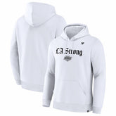 Los Angeles Kings Fanatics Unisex LA Strong Premium Fleece Pullover Hoodie - White Hoodies
