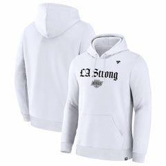 Los Angeles Kings Fanatics Unisex LA Strong Premium Fleece Pullover Hoodie - White Hoodies