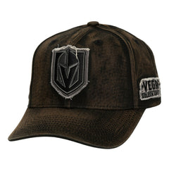 Vegas Golden Knights Mitchell & Ness Downtown Snow Wash Pro-Crown Adjustable Hat - Black Hats