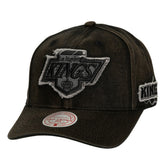 Los Angeles Kings Mitchell & Ness Downtown Snow Wash Pro-Crown Adjustable Hat - Black Hats
