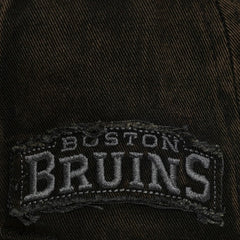 Boston Bruins Mitchell & Ness Downtown Snow Wash Pro-Crown Adjustable Hat - Black Hats