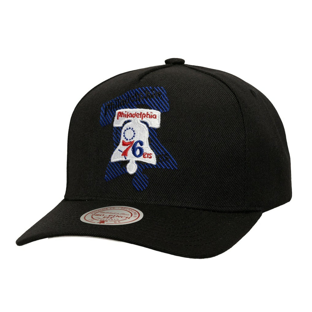 Philadelphia 76ers Tilted Pro Pinch Adjustable Hat - Black shop