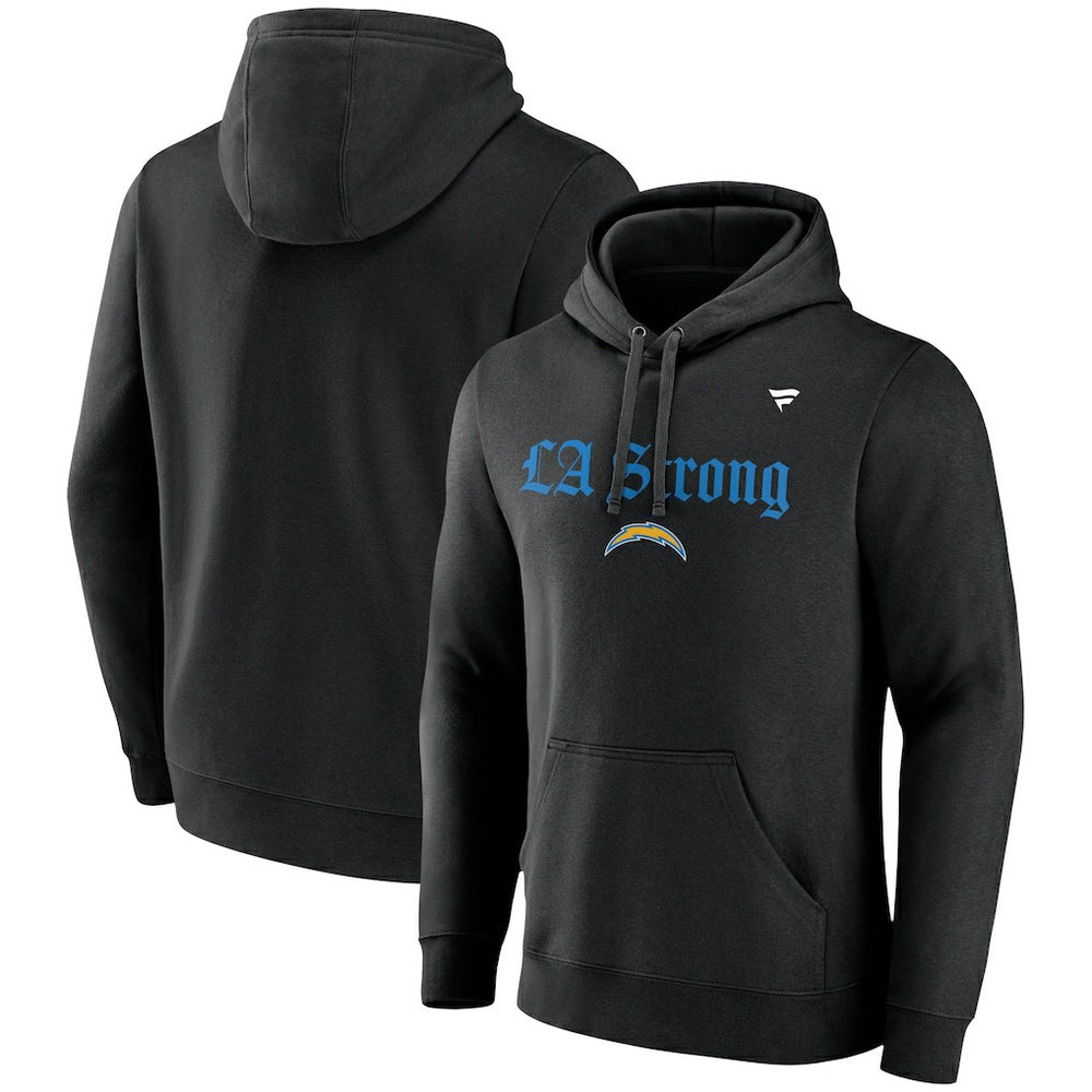 Los Angeles Chargers Unisex LA Strong Fleece Pullover Hoodie - Black cheap