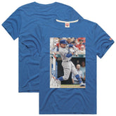 Mookie Betts Los Angeles Dodgers Homage 2020 Topps Baseball Card Player T-Shirt Royal